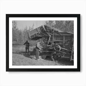 Oiling And Greasing Threshing Machine Near Littlefork, Minnesota By Russell Lee Art Print
