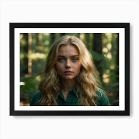 Girl In The Woods 1 Art Print