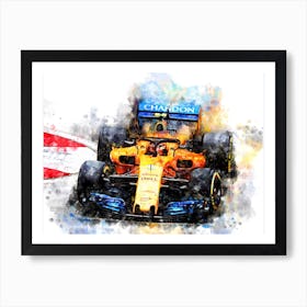 Fernando Alonso 2018 Formula 1 1 Art Print