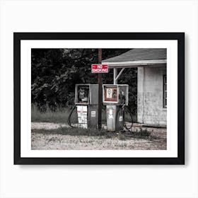Vintage America Abandoned Gas Station Art Print