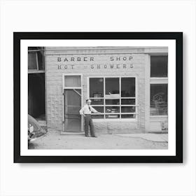 Barber Shop At Mogollon, New Mexico By Russell Lee Art Print