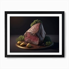 Steak And Potato Art Print