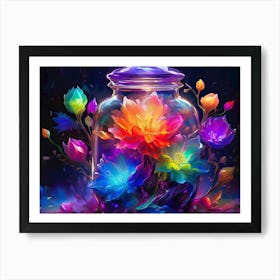 Jar Of Flowers Art Print