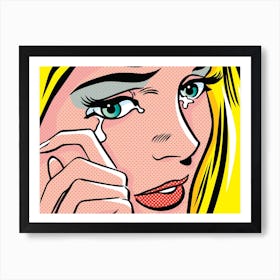 Cry Girl CU Art Print