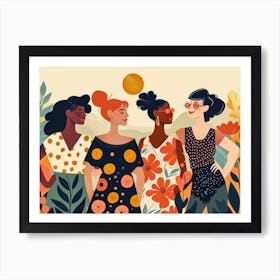 Illustration Of Women Art Print