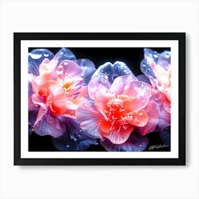 Ethereal Flowers - Water Droplet Flowers Art Print