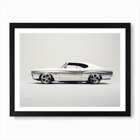 Toy Car 70 Chevelle Ss Silver Art Print