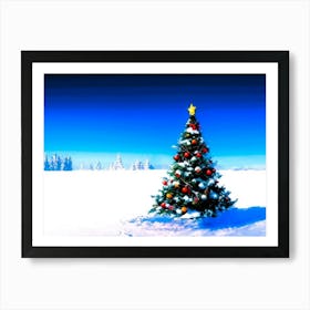 Anime Pastel Dream Christmas Tree On North Pole 2 Art Print