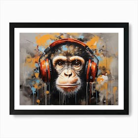 Dj Monkey Art Print