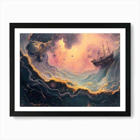 Ship In The Sky 1 Art Print