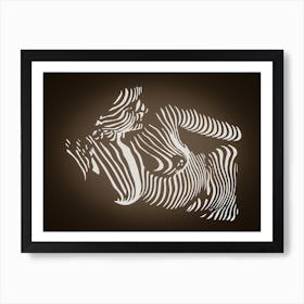 Zebra Girl 1 Art Print