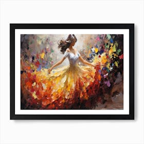 Dancer With Butterflies Art Print