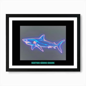 Neon Isistius Genus Shark 3 Poster Art Print