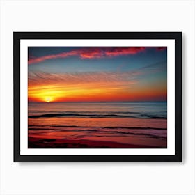 Sunset At The Beach 306 Art Print