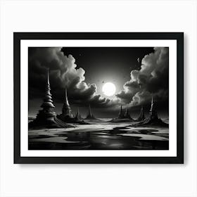 Black And White Landscape Art Print