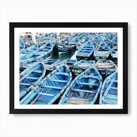 Blue Boats Art Print