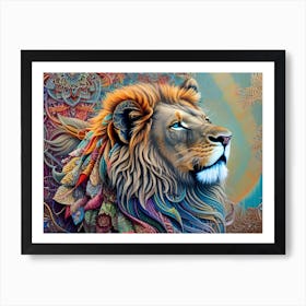 Lion Painting 66 Art Print