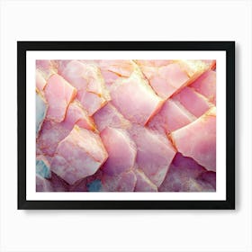 Pink Marble Texture Art Print