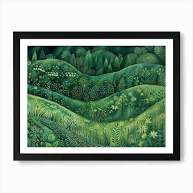 Green Hills Art Print