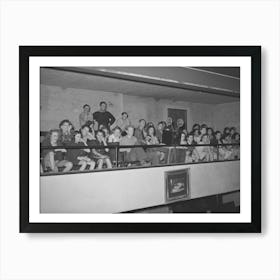 High School Students In Balcony Of School Auditorium Watching Moving Picture Which Was Part Of The Art Print