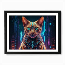 Cyber Cat 1 Art Print