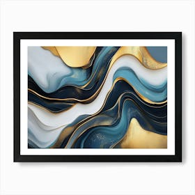 Abstract Fluid Marble Modern Art Print