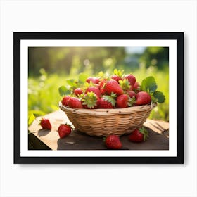 Basket Of Strawberries 4 Art Print