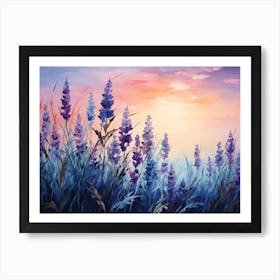 Sunset With Lavender Art Print