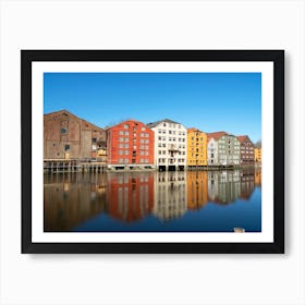 Trondheim Reflection, Norway Art Print