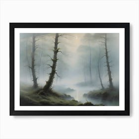 Misty Forest Art Print