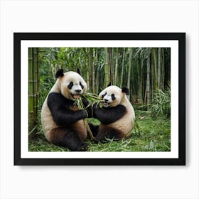 Panda Bears 1 Art Print