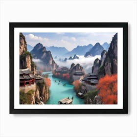 Huangxi River landscape Art Print