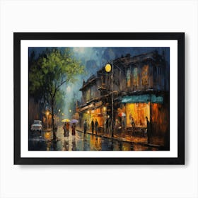 Rainy Night In The City Art Print