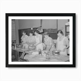 Wives Of Striking Members Of Oil Workers Union Preparing Lunch For Picketers, Seminole, Oklahoma By Russell Lee Art Print