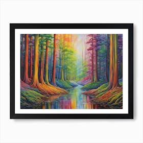 Rainbow Forest Art Print