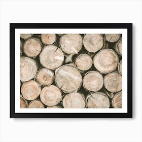 Firewood Logs Art Print