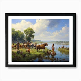 Cattle Herd Art Print