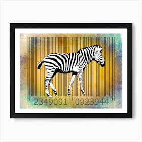 Funny Barcode Animals Art Illustration In Painting Style 069 Art Print