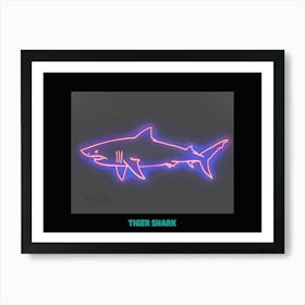 Pink Tiger Neon Shark 5 Poster Art Print
