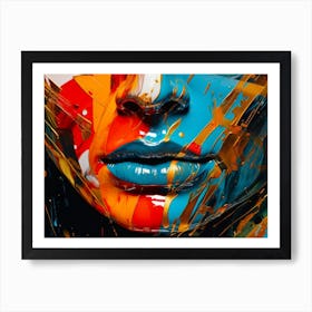 Abstract Face Painting Art Print