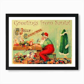 In A Santa Toy Shop Art Print