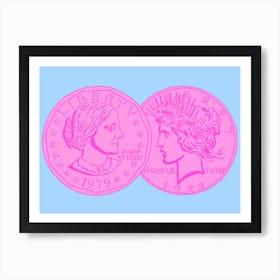 Susan B Anthony And Lady Liberty Art Print