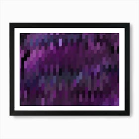 Purple Pixel Art Art Print