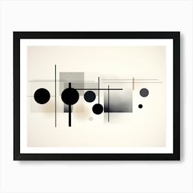 Abstract Black And White Painting 3 Art Print