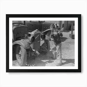 Son Of Migrant Auto Wrecker, Corpus Christi, Texas By Russell Lee Art Print