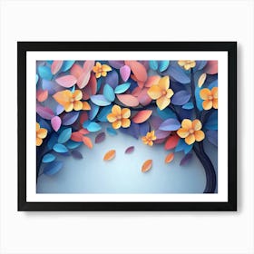 3d Paper Tree 1 Art Print