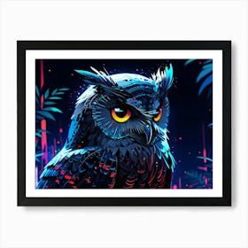 Owl In The Forest 2 Art Print