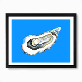 Oyster By The Sea Blue Art Print