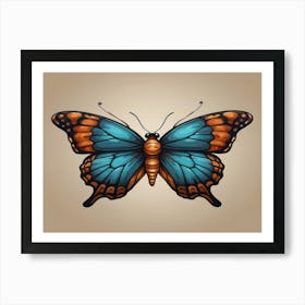 Butterfly Tattoo Design 2 Art Print