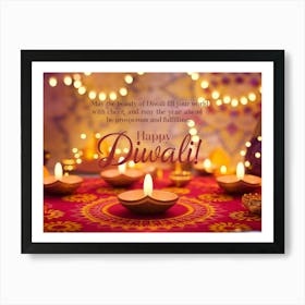 Diwali Greetings 1 Art Print